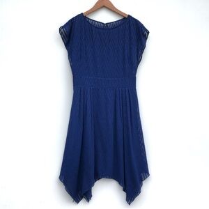 Adrianna Papell Asymmetrical Navy Dress